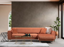 Atelier Del Sofa Sofá-Cama de Esquina Color Canela